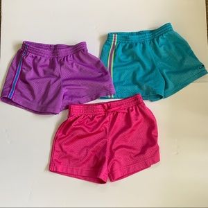 Lot of 3 Pairs Girl's Mesh Athletic Shorts-6-6X